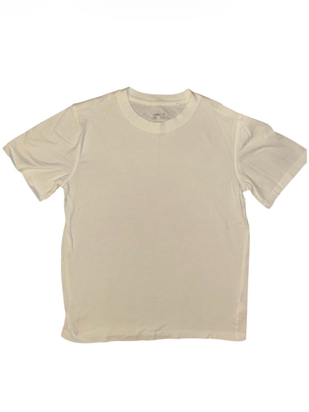 Kids Classic White Cotton Crew Neck T-Shirt